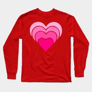 pink heart pattern Long Sleeve T-Shirt